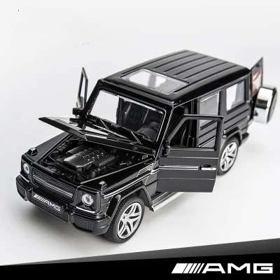 KIDAMI 1:32 Сплав G65 SUV AMG литая под давлением игрушка, модель автомобиля автомобильный прицеп автомобиль со звуковым светом Подарочная коллекция для мальчиков Горячие WEELS - Color: Bright black