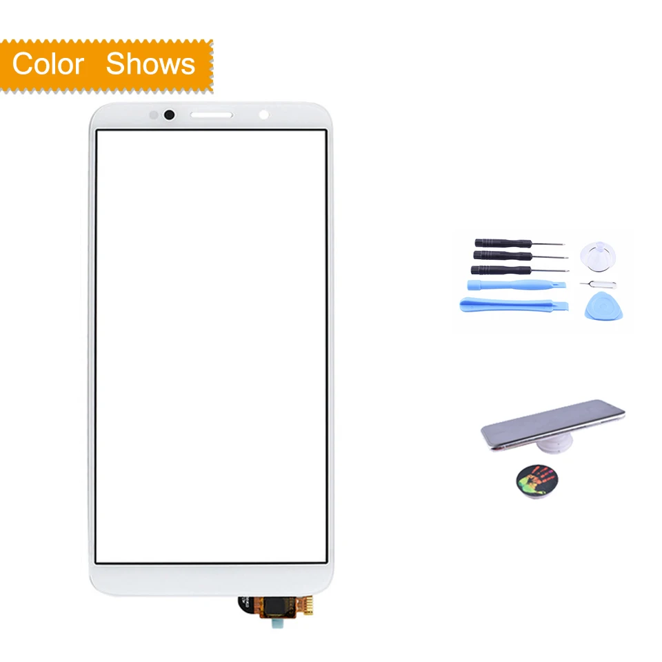 Сенсорный экран для huawei Y5 PRIME DRA-L02, двойной DRA-L22, сенсорный экран, сенсорная панель, дигитайзер, переднее стекло, внешний объектив, DRA-L01 - Цвет: white with gift