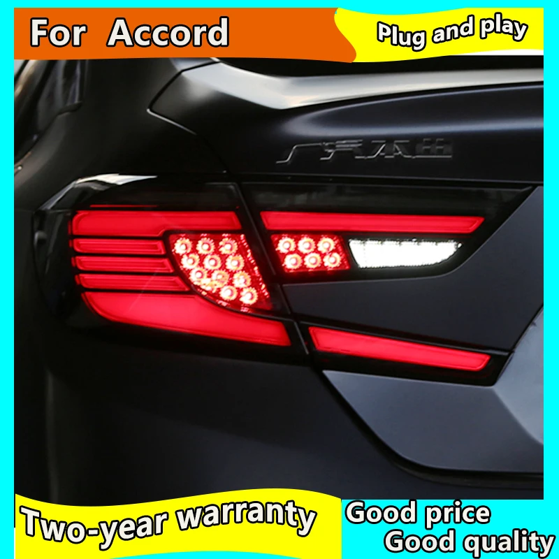 

Car styling LED Taillight For Honda Accord 10 2018 2019 Rear Fog Lamp + Brake Light + Reverse Light + Dynamic Turn Signal