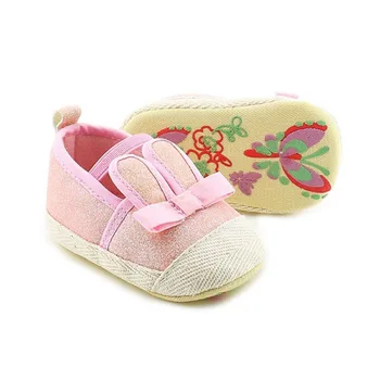 

Baby Shoes Rabbit Ears Baby Toddler First Walkers Crib Floral Soft Soled Anti-Slip Shoes Infant Newborn Girls Princess Shoes