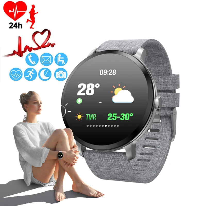 Online Frauen Uhr Blut Sauerstoff Monitor Smart Uhr Luxus Wetter Prognose Armband Uhr Telefon Kalorien Damen Sport Armbanduhr