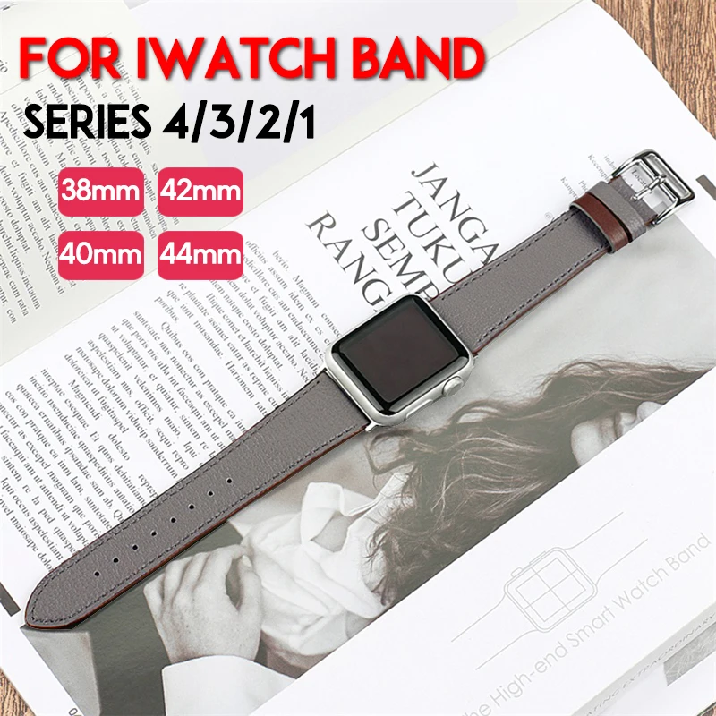 

Laforuta Genuine Leather Band for Apple Watch 40mm 44mm Series4 iWatch Wristband 42mm 38mm Strap Bracelet Smartwatch Accessories