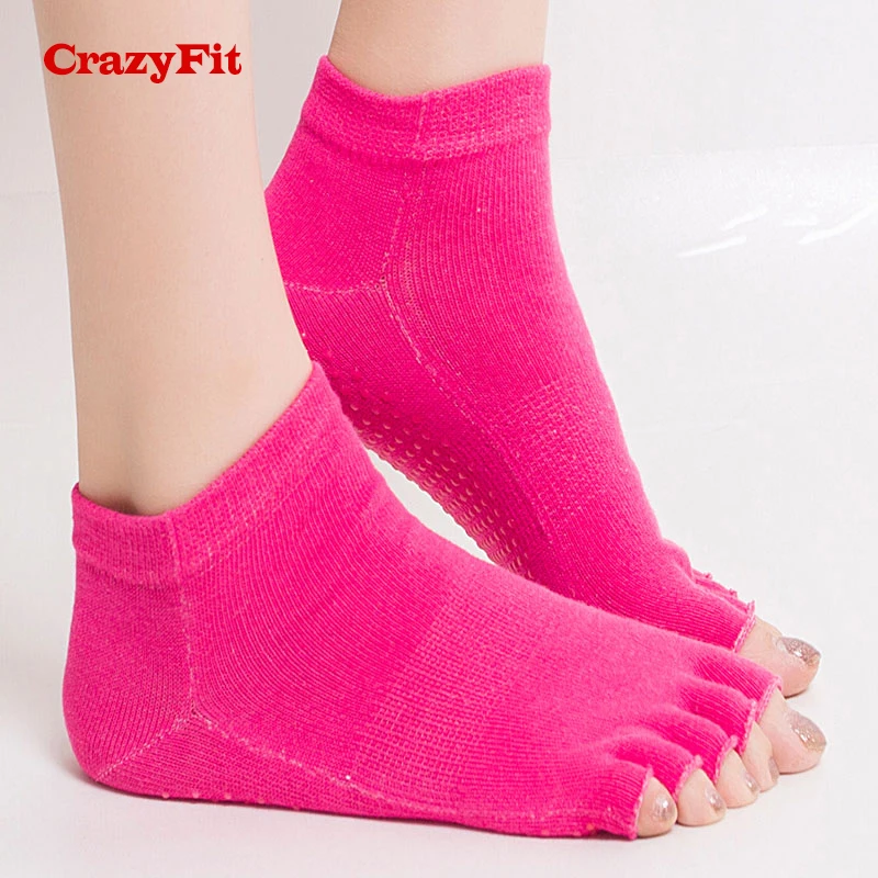CrazyFit профессиональные женские носки для йоги 2018 противоскользящие хлопковые