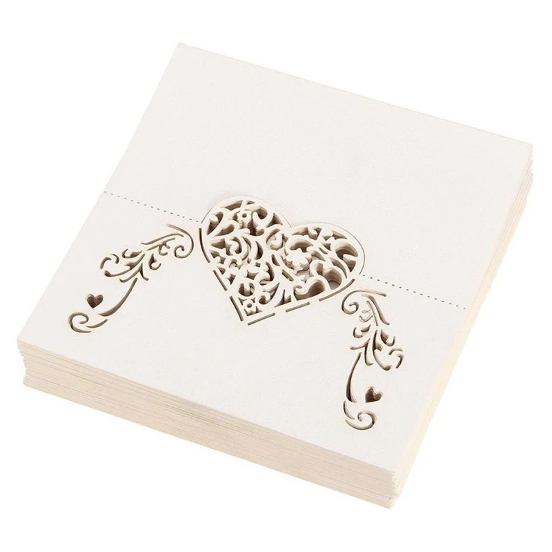  50PCS Love Wedding Atmosphere Seat Day Card Universal Blessing the Setting Invitation Table Greetin - 33022850959