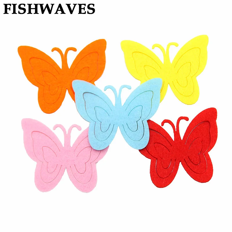 FISHWAVES 5 шт. красочная бабочка свободная резка для вязания сделай сам украшение