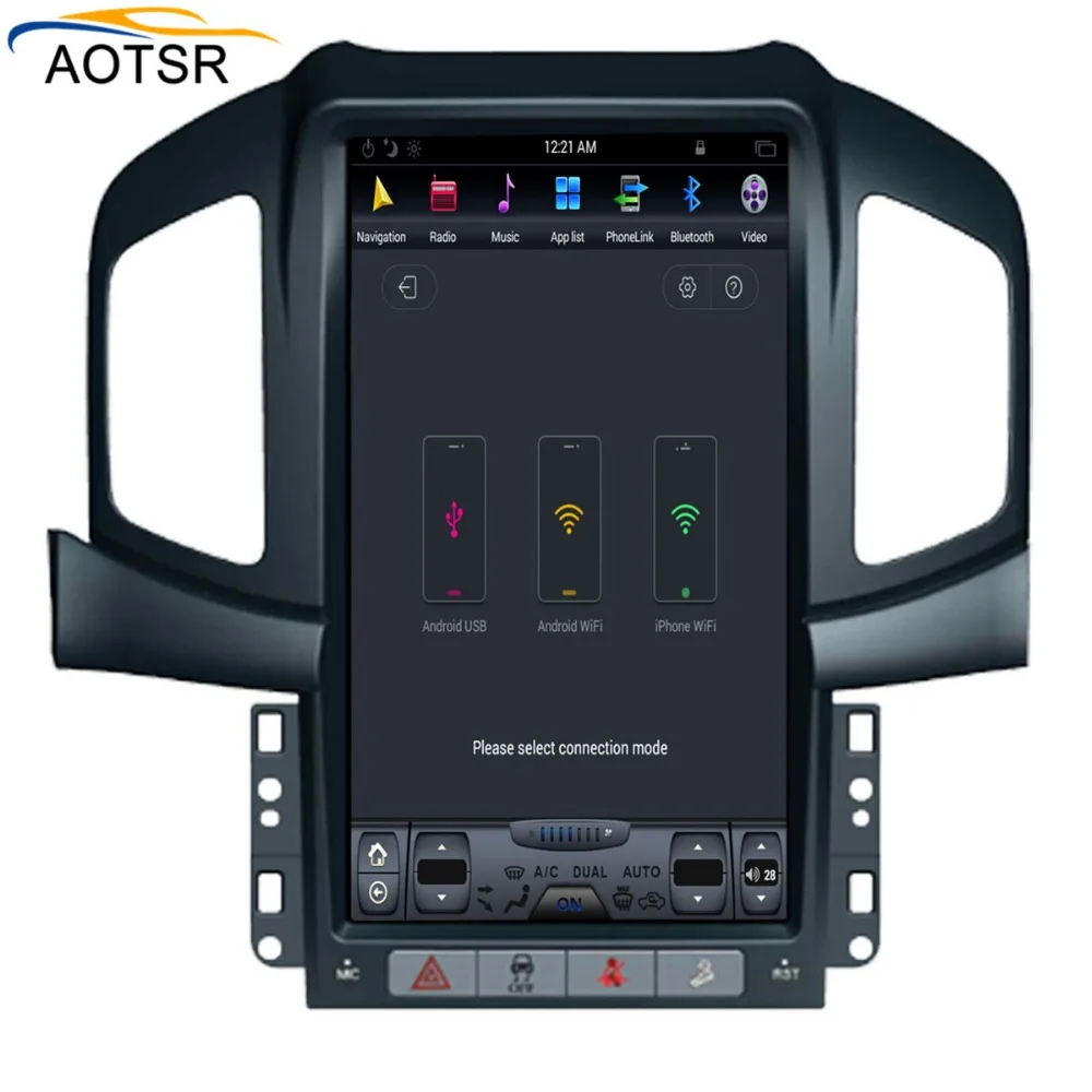 Discount Tesla style 13.8"BIG Screen Android6.0 GPS Navigation Car Radio No CD/DVD Player FOR Chevrolet Captiva 2013 2014 2015 2016 2017 5