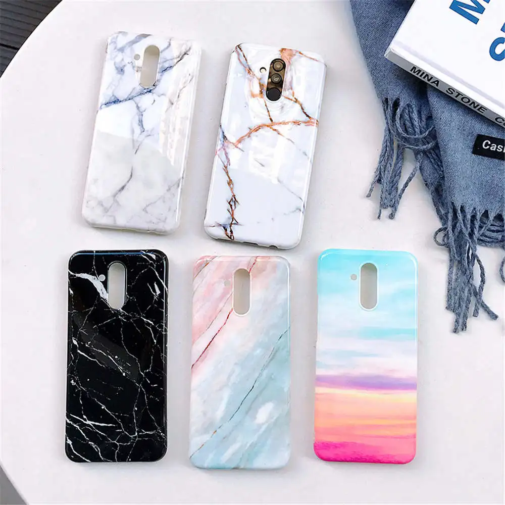 

Luxury Marble Silicone Phone Case For Huawei P20 Lite Mate 20 Pro Case Soft TPU Back For Huawei P20 Pro Mate 20 Lite Case Cover