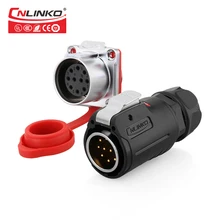 CNLINKO M24 PBT Plastic 10 12 19 24 Pin Outdoor Multi Core AC DC IP67 Waterproof Connector Power Signal Male Female Wire Adapter