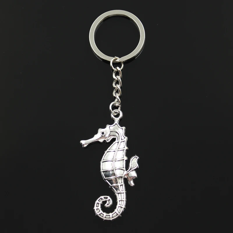 Новый модный брелок 59x31 мм подвески в виде морской лошади Hippocampus DIY мужские