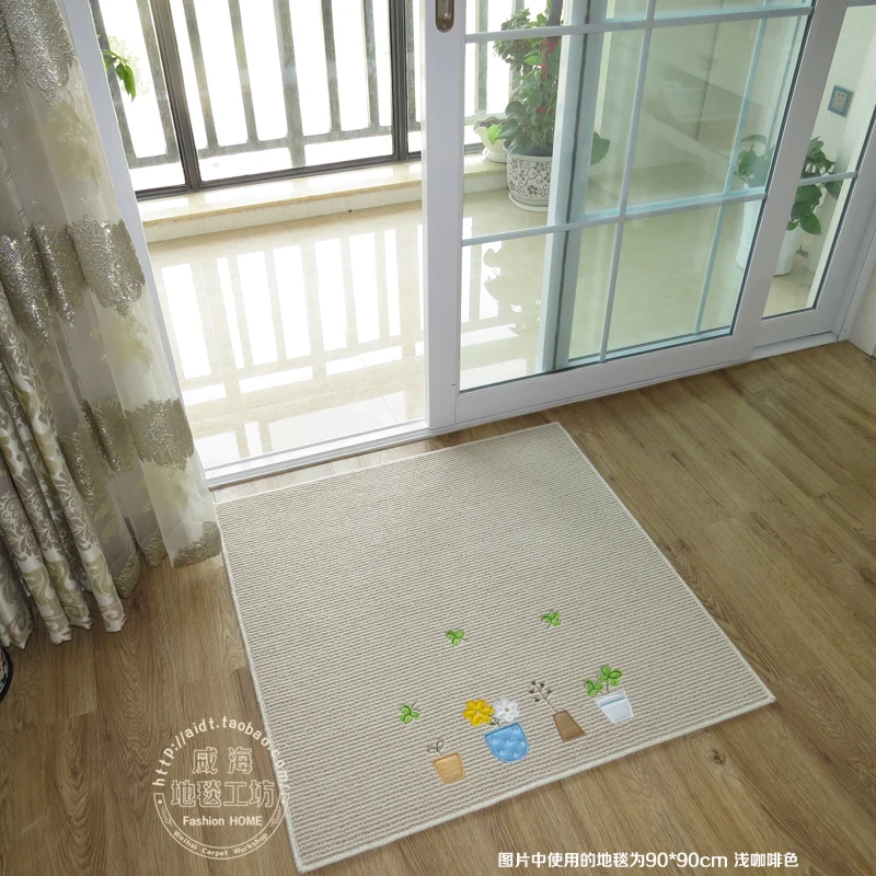 150 см* 150 см дизайнер маленький цветок двери Коврики, милый мультфильм Ковры детей Спальня, Элегантный квадратный ковры