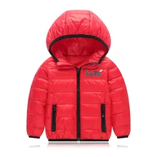 Новинка года; Зимний Детский пуховик; Детский пуховик с капюшоном и буквенным принтом пуховик для мальчиков и девочек