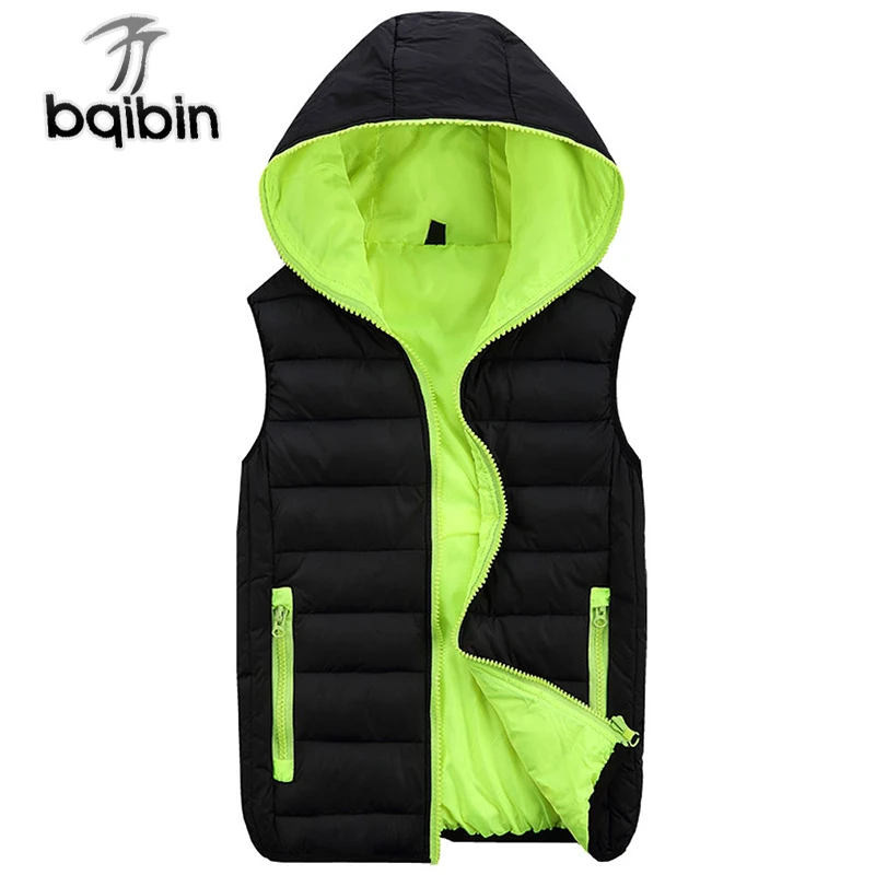 amazing  New Autumn Winter Hooded Vest Men Outerwear & Coats Lovers Couple Waistcoats Men's Casual Vests Sle