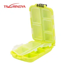 TSURINOYA рыболовные принадлежности коробка 9,6*6,4*3 двухсторонняя пластиковая рыболовная коробка 10 отделений высокое качество приманка коробка Pesca Peche