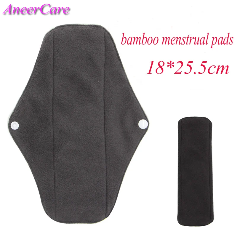 3 pcs bamboo menstrual pads 18 cm mama cloth pad reusable menstrual