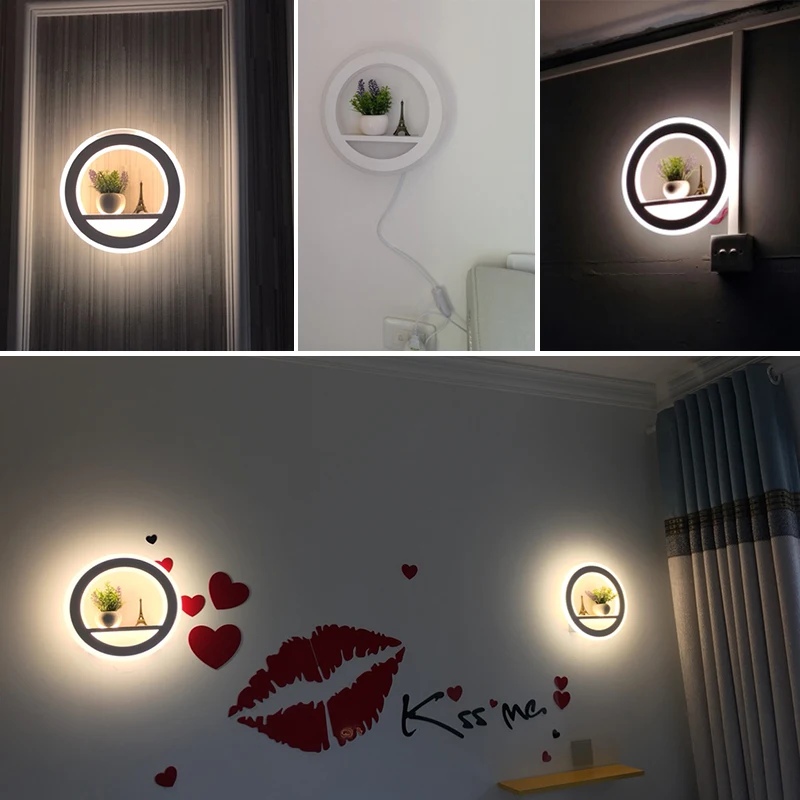  LED Wall Lamp Dimmable 2.4G Remote Control Modern Bedroom Living Room Decoration Lighting Wall Ligh - 32872375902