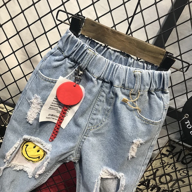 Pantalones vaqueros con agujeros rotos para niños y niñas, Jeans de moda para bebés 2 a 6 Otoño, calidad -