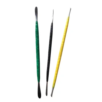 

3pcs Wax Carver Stainless Steel Sculpting Tool Set Wax Carver Clay Pottery Making Tool Kit