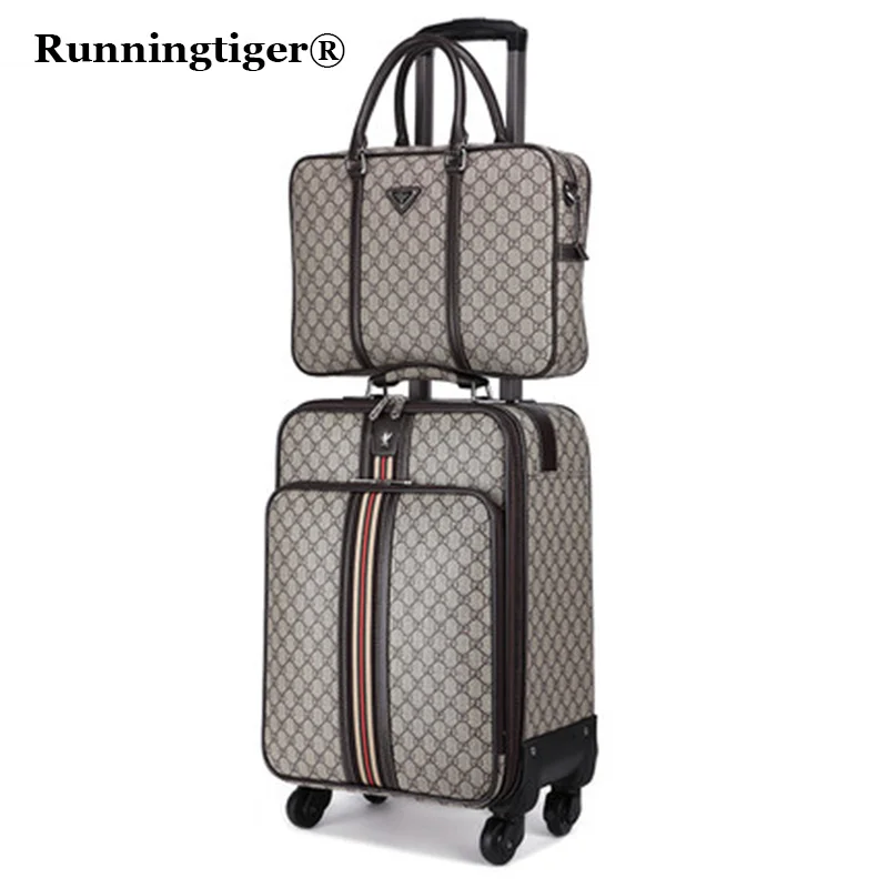 

2PCS 16"20"22" Luggage Suitcase bag,Waterproof PU leather Travel Box with Wheel ,Rolling Trolley case Luggage Business suitcase