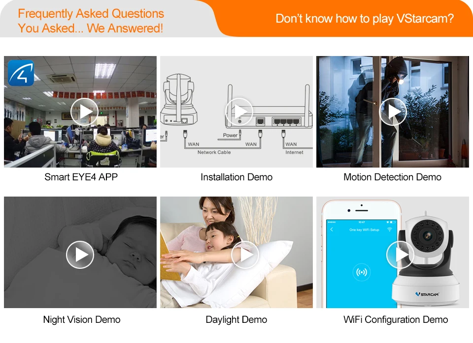 Original Vstarcam 720P IP Camera K24 Wifi Surveillance CCTV Security IR Night Vision PTZ Cam Mobile View small security cameras