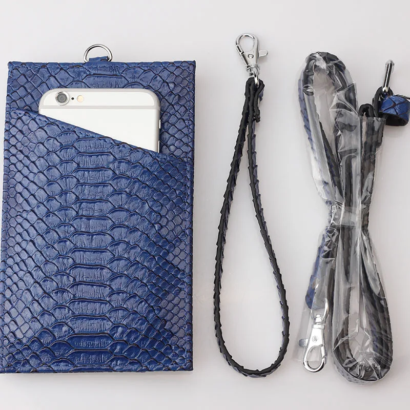 

TOPHIGH Genuine Leather Card Holder Women Men Cow Leather With Snake/ Crocodile Pattern Wallet ID Credit Card Wallet