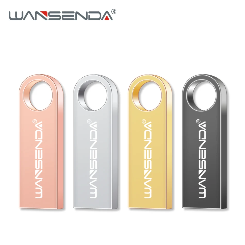 Wansenda мини металлический usb флеш-накопители USB 2,0 Новый Стиль Портативные флешки 64 ГБ 32 ГБ 16 ГБ 8 ГБ 4 ГБ флеш-накопитель карта памяти