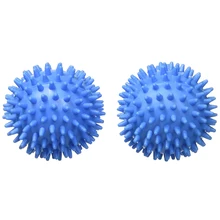 Колючий массажный шарик, жесткий мяч для снятия стресса 7,5 см для занятий фитнесом(Небесно-голубой