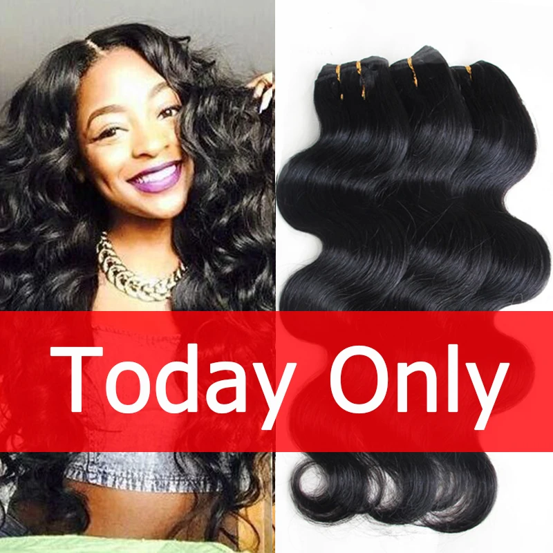 Today Only! 6 Bundles Brazilian Virgin Hair Cheap Brazilian Body Wave Hair Products Brazilian Hair Weave Bundles 100% Human Hair