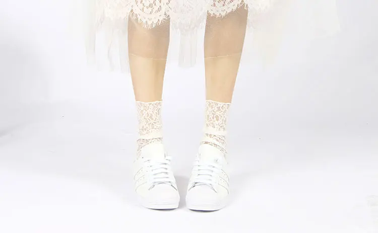 Модные женские кружевные свободные носки до лодыжки в стиле Харадзюку, милые винтажные женские белые летние свадебные носки принцессы в стиле ретро