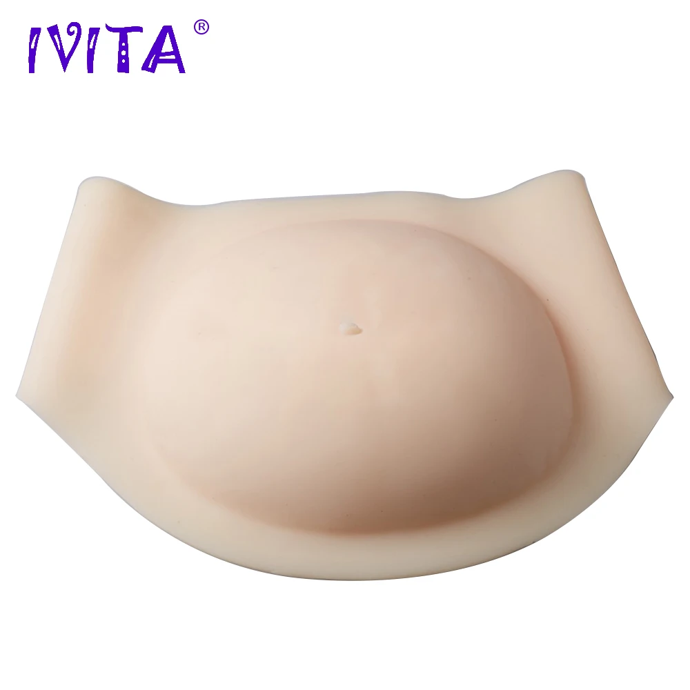 

IVITA 5~7 Months Artificial Baby Tummy, Belly Fake Pregnancy, Pregnant Bump Silicone belly