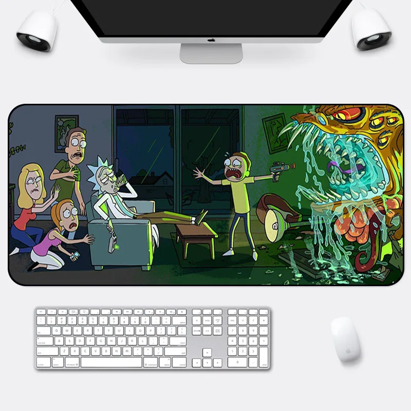 700x300 gaming large mouse pad l xl desk mat anime for rick and morty mousepad for pc laptop pad overlock - Цвет: Серый