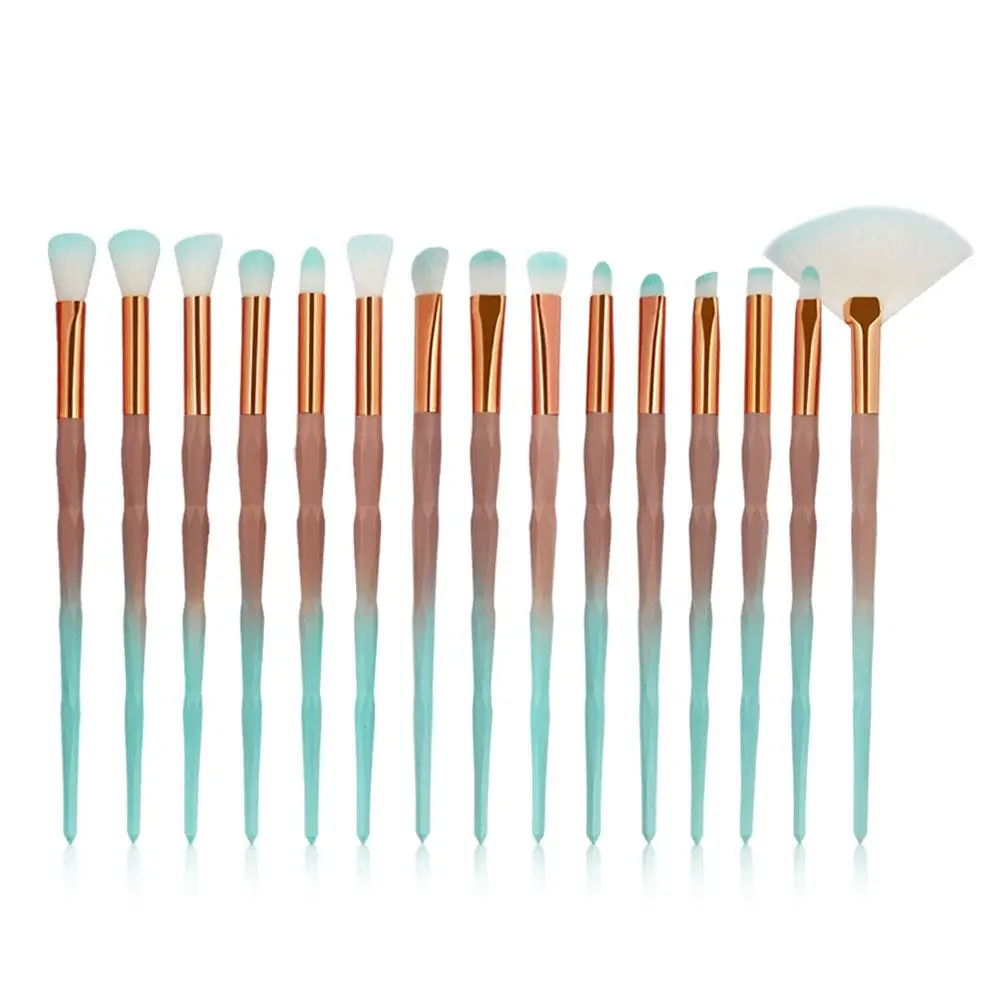 

10/15Pcs Eyeshadow Makeup Brushes Set Diamond Powder Foundation Eyebrow Eyeliner Lip Concealer Face Blush Cosmetics Brushes Kit