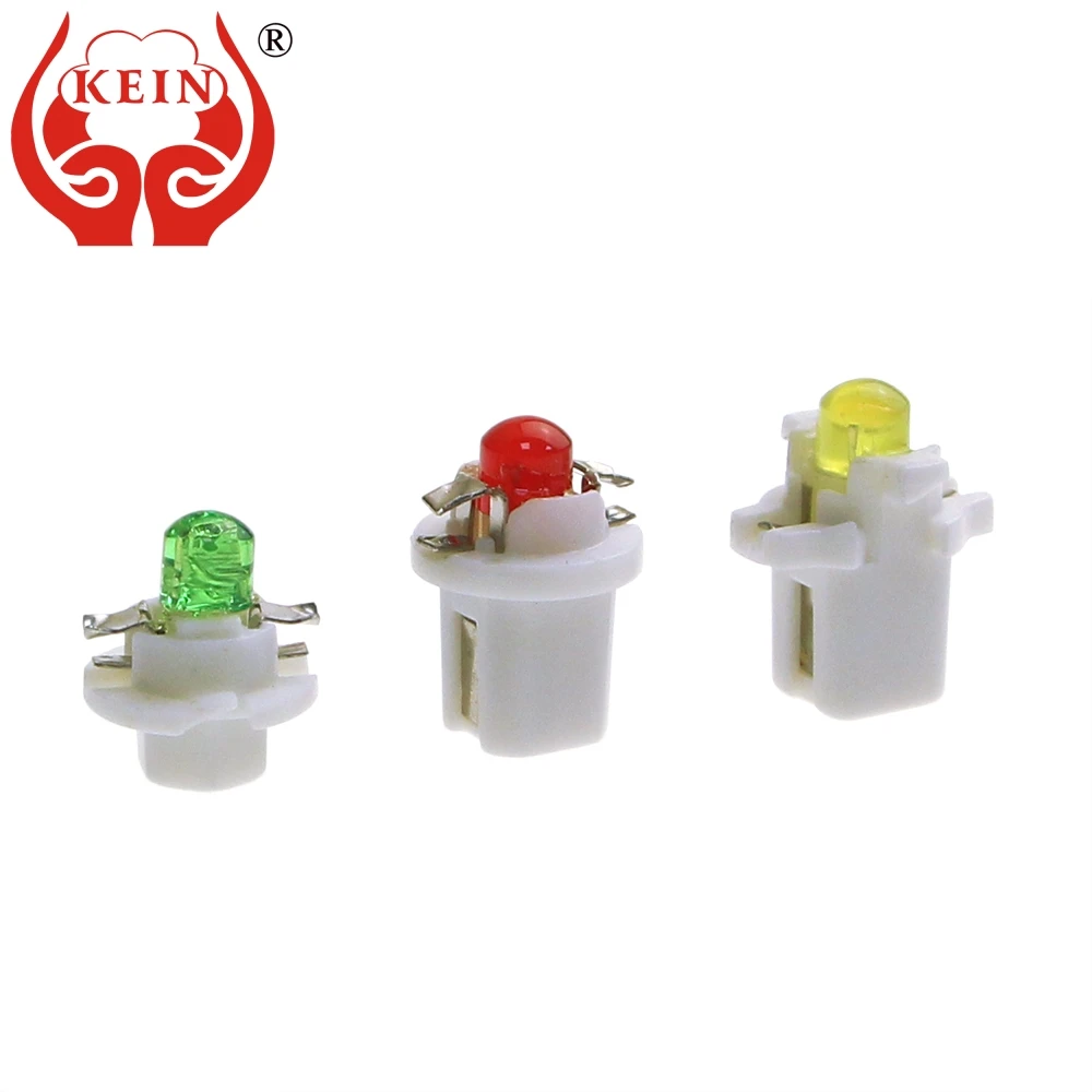 

KEIN 100Ppcs B8.4 B8.5 B8.3 b8.5d Dash Board Bulb COB B8.4D BX8.4D Instrument Panel DC 12V indicator Instrument Light Lamp white