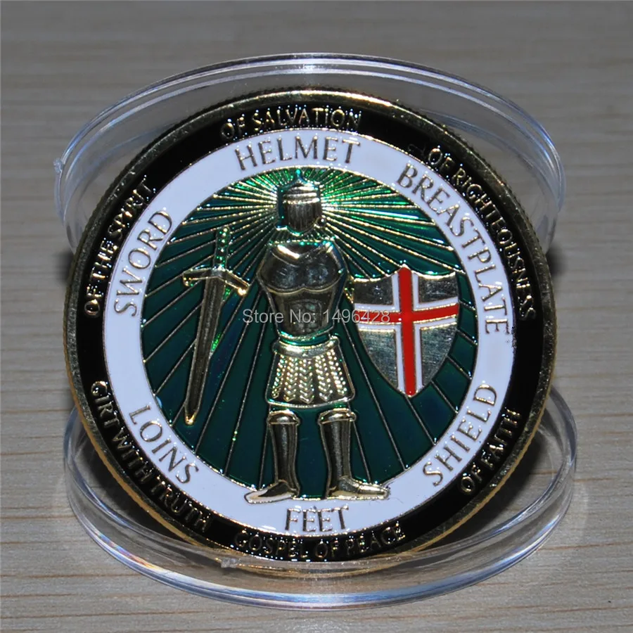 Armor of God Defend the Faith - Brass Challenge Coin (5).JPG
