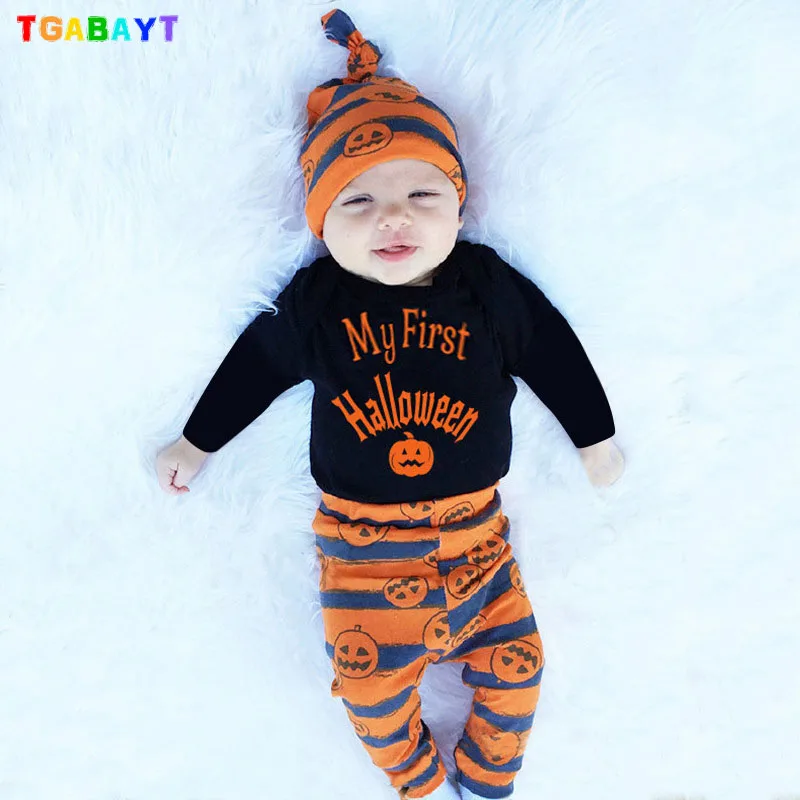 TGABAYT Baby boy clothes halloween style 3pcs/set cotton baby's sets