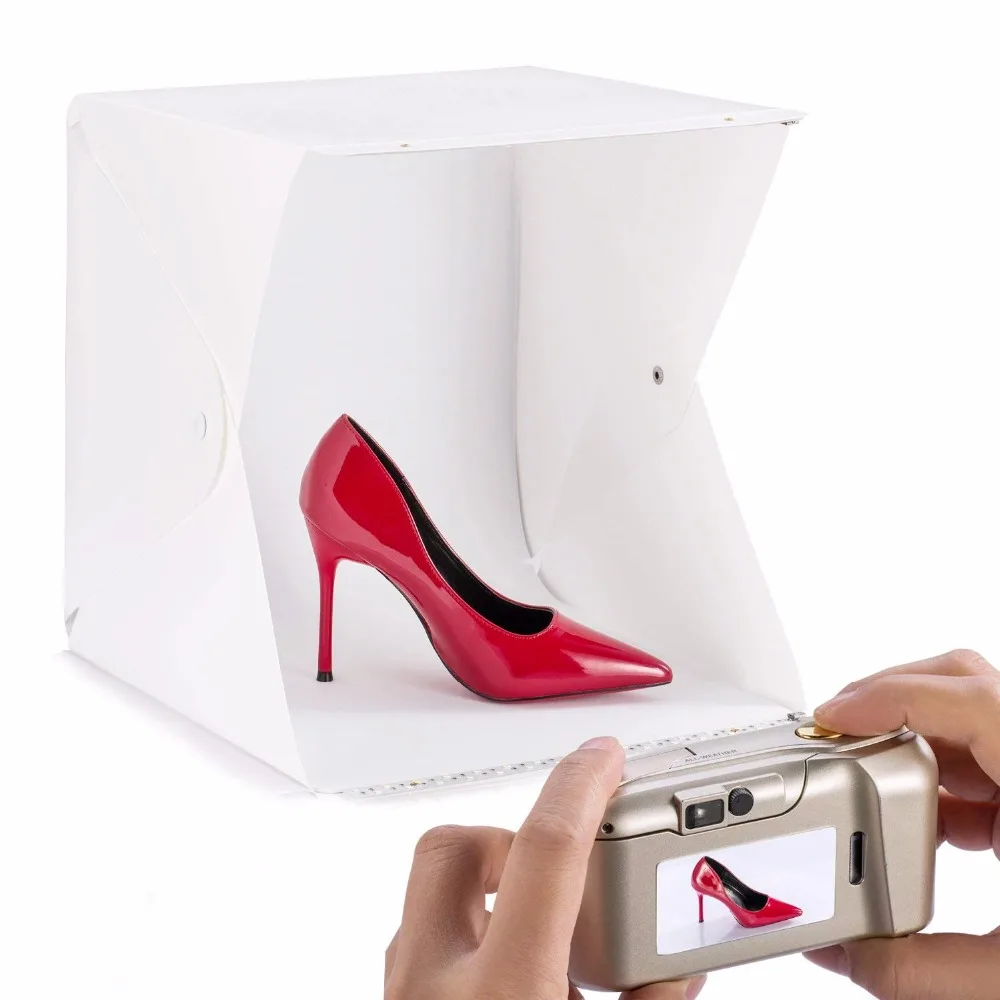 23/30/40cm Folding light box Studio Diffuse SoftBox With LED Light