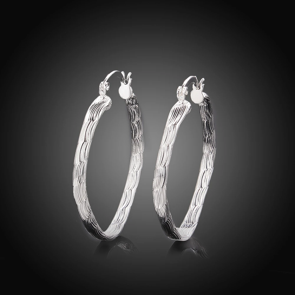 CHUKUI Silver Color Fish Pattern Big Hoop Earrings For Women Hoops Earings Boucles D Oreille Femme Bijoux (5)