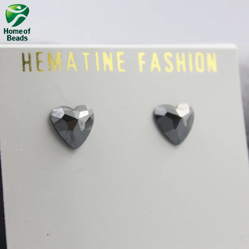 2020 New Cute Love Heart Shape Strong Magnetic Hematite Stud Earrgings Beneficial to Health Lose Weight (1 pair/lot)HE1002 3