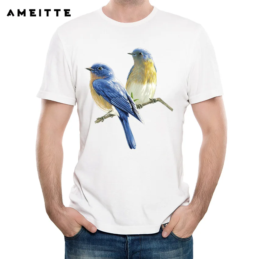 Mens Bird Print Shirt Pics