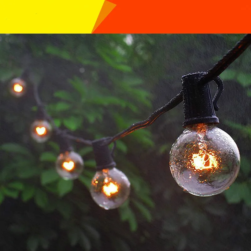 

7.25M 25bulbs Light String Outdoor Edison Light Bulb Lamp C9 Decorative Light String Waterproof Holiday Lighting