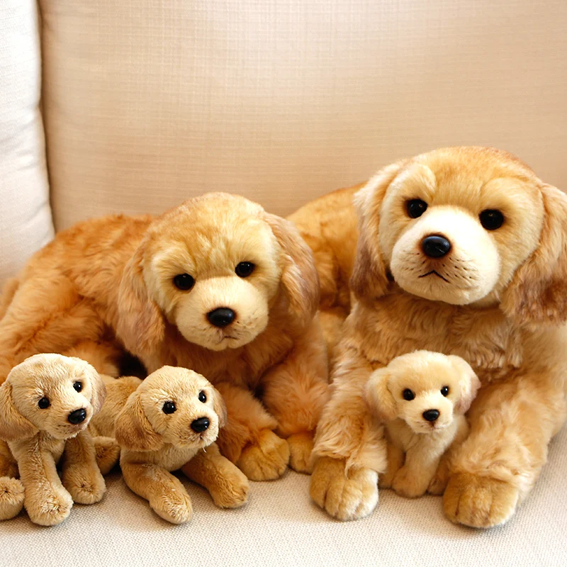Simulation Animal Golden Retriever Dog Plush Toy Stuffed Soft Prey dog