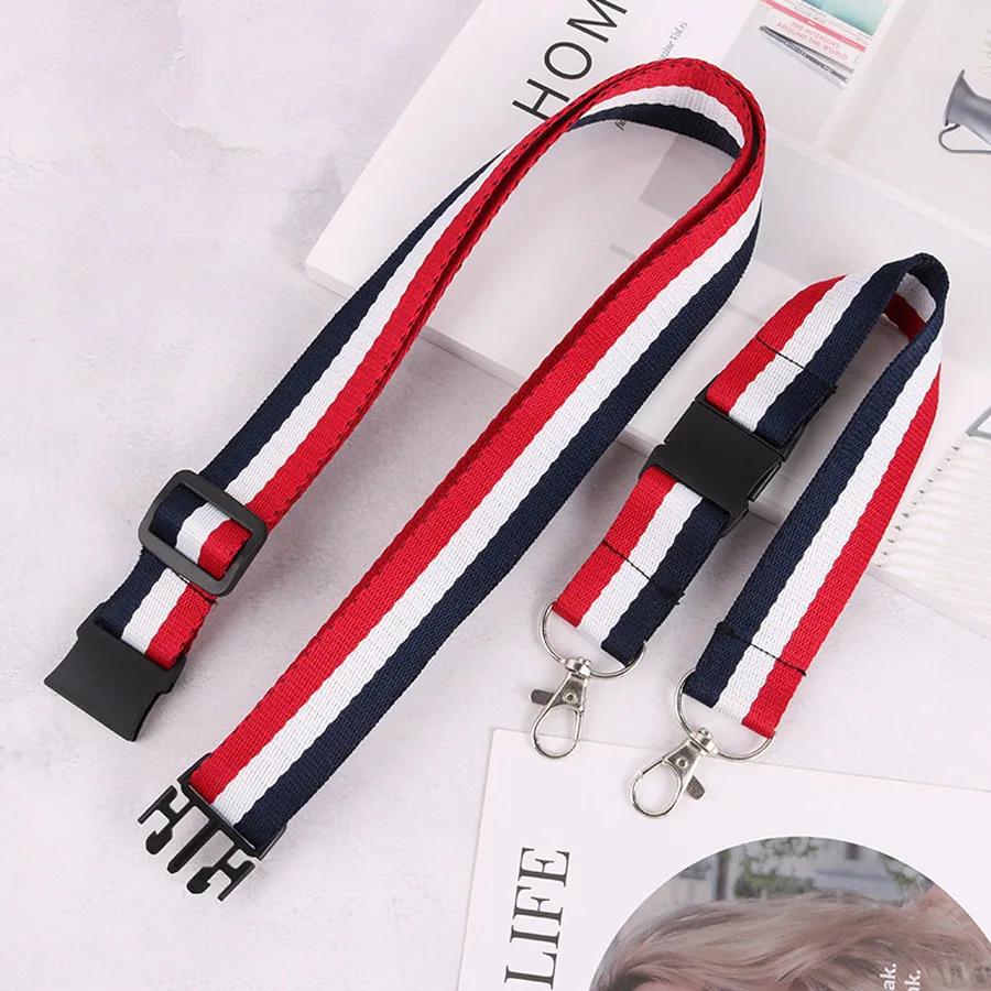 

2 in 1 shoulder strap Neck Strap Lanyard for keys ID Card Gym Mobile Phone Straps USB badge holder DIY Hang Rope Lariat Lanyards