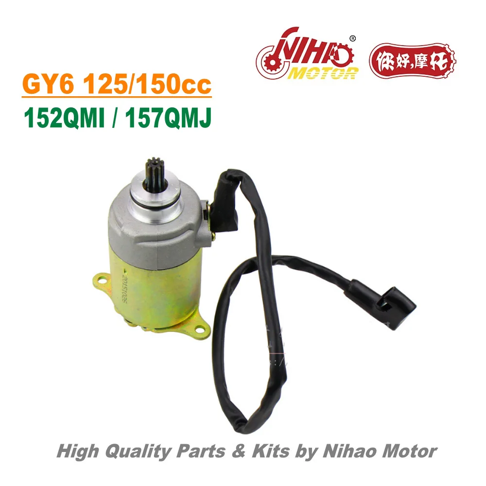 

TZ-01 125cc 150cc Starter Motor GY6 Parts Chinese Scooter Motorcycle 152QMI 157QMJ Engine Spare Nihao Motor