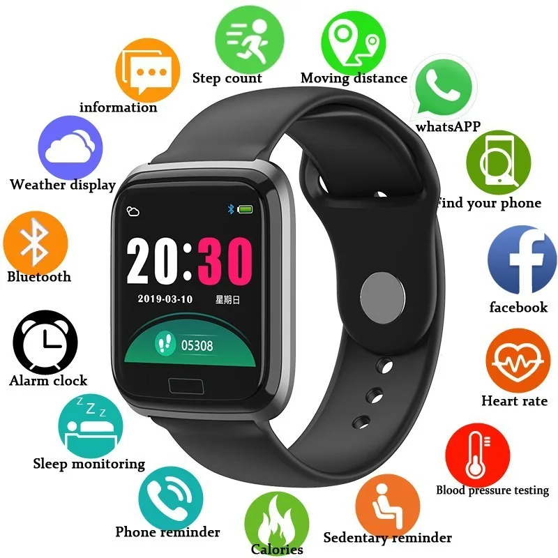 

Unisex Health Wristband Fitness Watch Smart 2019 Heart Rate Monitor Men Sports Watches Blood Pressure Pedometer Digital Bracelet