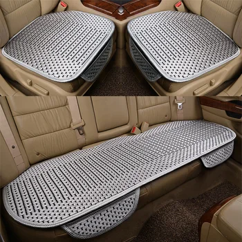 

KKYSYELVA 3pcs/set Car interior Accessories Seat Cover Black universal Black Auto seat cushion Car seat seat covers