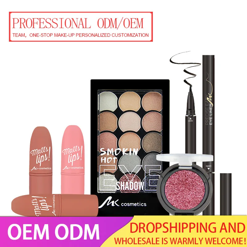 

MK Brand Professional Makeup Manufacturer Source Factory Lipsticks Eyeshadow Cosmetic ODM/OEM Personalized Customization