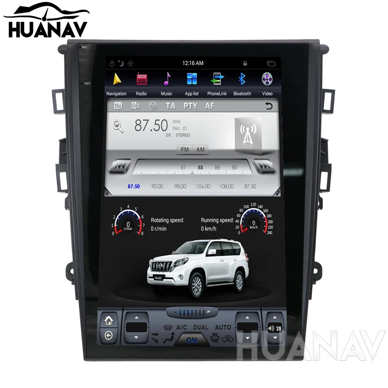Тесла стиль чистый андроид 12," автомобиль без dvd-плеер gps навигации для Ford Mondeo Fusion MK5 2013+ стерео автоматическое устройство мультимедиа