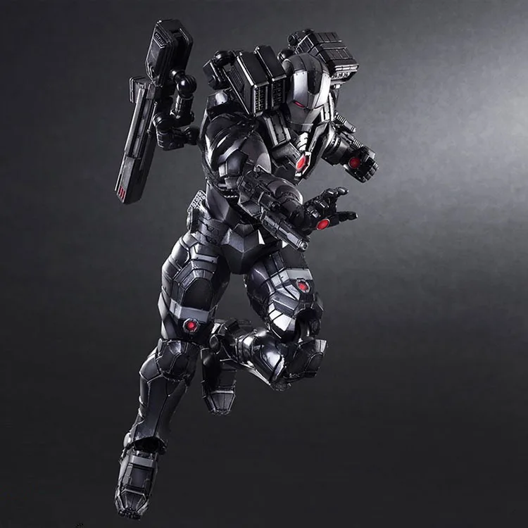 

Marvel Avengers Triathlon War Machine Superhero Black Iron Man BJD Action Figure Model Toys Cool Black Iron Man action figure