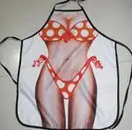 1PC Sexy Novelty Apron Sexy Kitchen Aprons for Women Funny Naked BBQ Party Bar Aprons Cooking Apron Waiter Cooking Tools NF 001 - Цвет: as photo