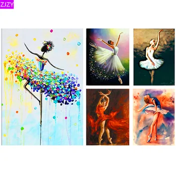 

5D DIY Diamond Painting Ballerina Girl Diamond Embroidered Diamond Mosaic Round Resin Rhinestone Forever Still Life Decoration