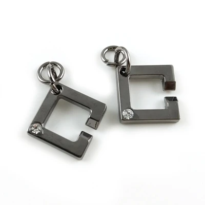 Zipper Pull Only 20 шт./партия, модные ползунки для застежки-молнии квадратной формы со стразами 5 - Цвет: Zipper Pull Only